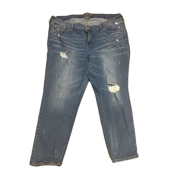 Torrid Boyfriend Straight Vintage Stretch Mid-Rise Distressed Jeans Plus Size 22 - Picture 3 of 9